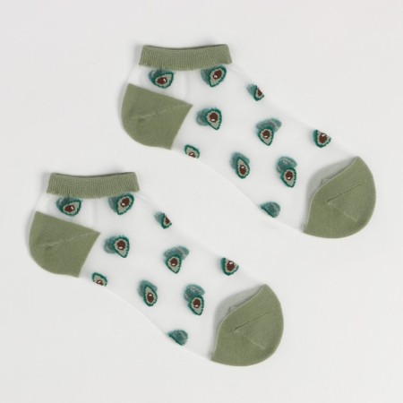 Women's socks "avocado", green color, size 23-25 ​​(36-40)-1