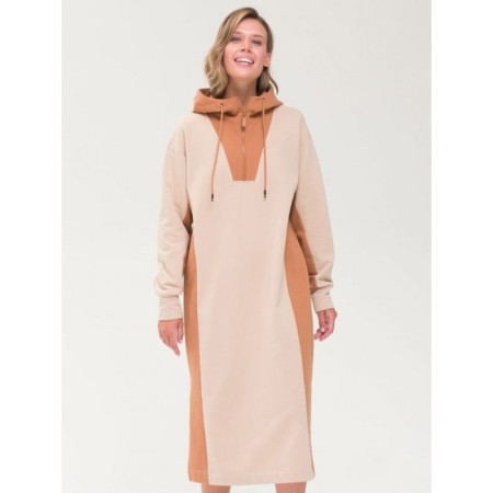Female dress, size 44, beige color