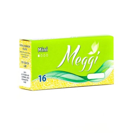 Hygienic tampons Meggi mini, 1 drop, 16 pcs