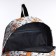 School backpack from textiles, 3 pockets, white/red color