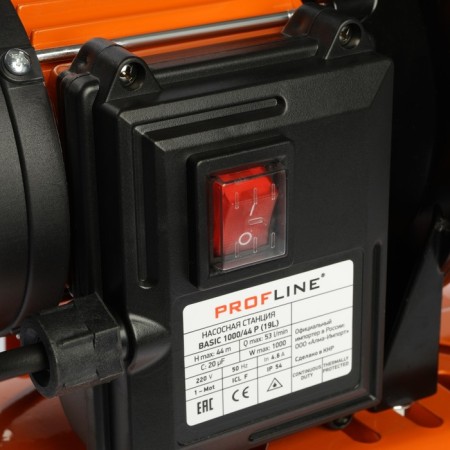 PROFLINE BASIC 1000/44P pumping station, 1000 watts, pressure 44 m, 53 l/min, tank 19 l, plastic-4