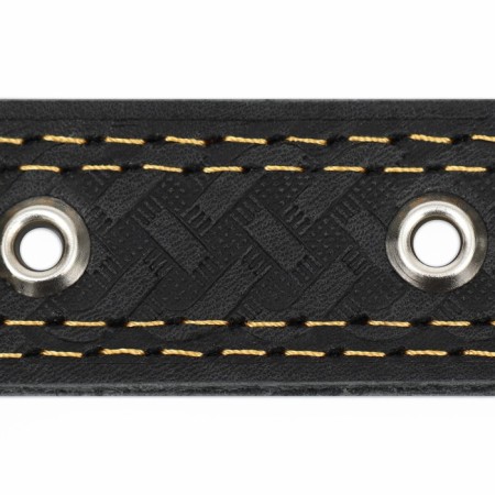 Collar leather two-layer dimensionless, 64 x 3 cm, Osh 30-55 cm, black-6