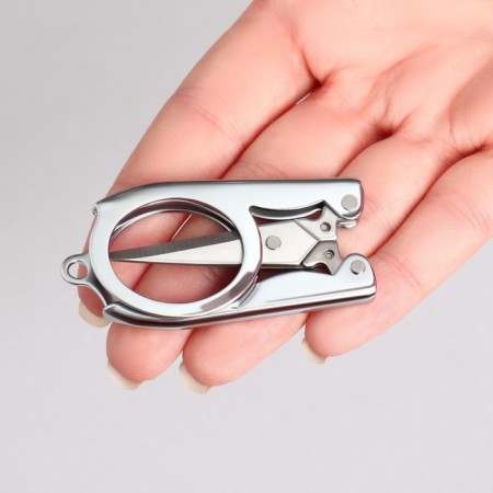 Scissors are manicure, folding, straight, 10.5 cm, silver color-4