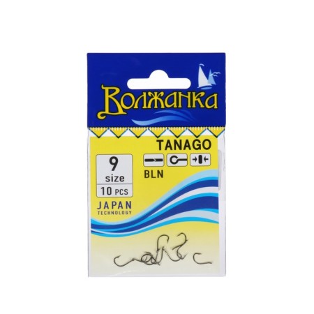 Hooks "Volzhanka", series Tanago, No. 9, 10 pcs.