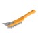 Metallic manual tundra brush, with a spatula, plastic handle, 5-row
