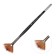Fan brush, synthetics, gamma "modern" No. 5, short handle, two levels of length