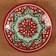 Plate of the Rishtan ceramics "Flowers", red, flat, 15 cm, mix