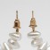 Earrings with pearls "bead" crescent, color gold