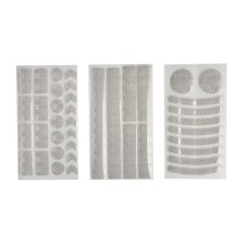 A car sticker, reflective, white, set 40 pcs