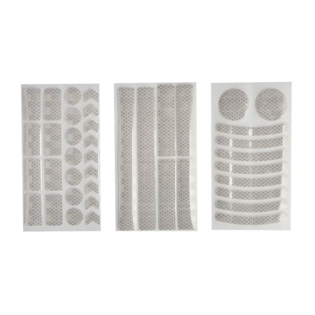 A car sticker, reflective, white, set 40 pcs