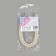 Pen for bag, pearls, 30 cm, 2 carabiner, white/silver color