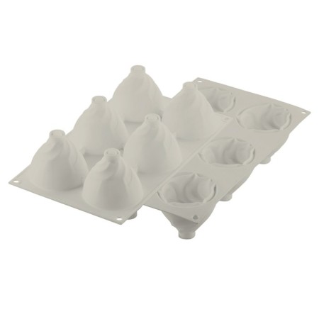 Form for the preparation of cakes, silicone