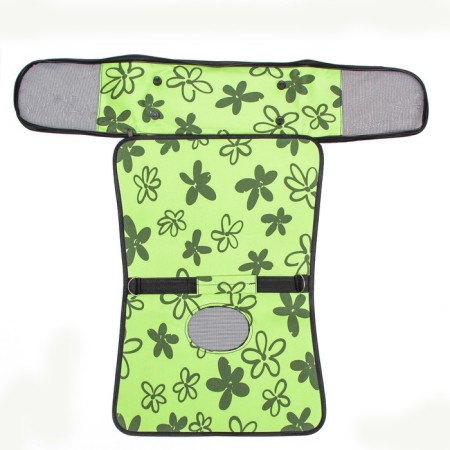 Bag - Carriage for animals "Flowers", green, size m, 40 x 21 x 27 cm-6