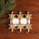 A set of decorative clothespins with “snowflakes” backlight 12 × 8 cm, set 6 pcs.