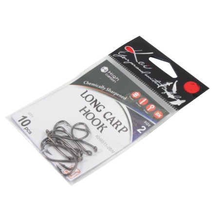 The hook Koi Long Carp Hook, size 2 int, color BN, 10 pcs.-4