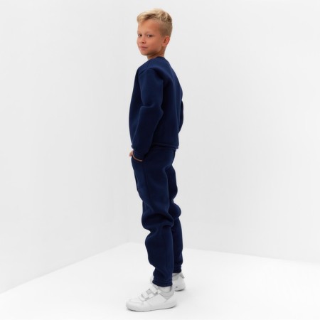 Children's costume with the basis (sweatshirt, trousers) minku, blue color, height 152 cm-6