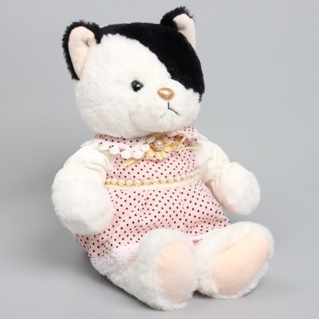 Soft toy "Little Friend", a cat in a pink dress-3