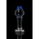 Sexus Glass anal plug, glass, transparent, 11.5 cm, d = 4 cm
