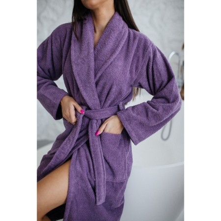 Frequency bathrobe, size 52, lavender color-11