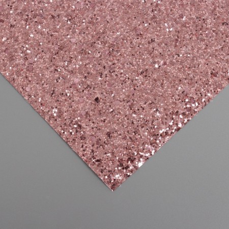Liszt for creativity claim. Kozh "Large sparkles" light pink sheet 33x20 cm thick 0.84 mm-2