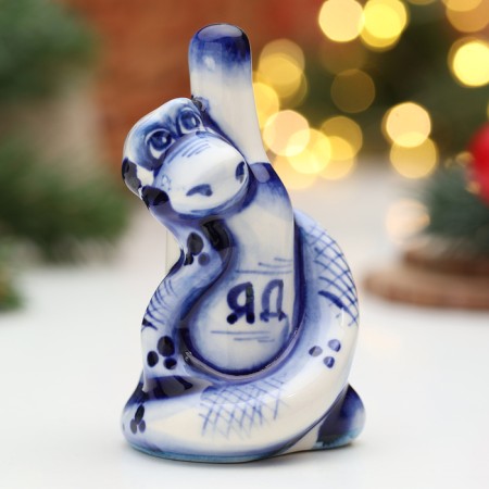 Souvenir "Snakes with a bottle", Gzhel, 8.5 cm