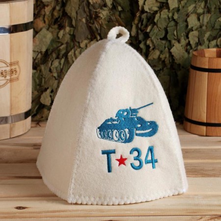 T-34 Bath cap, felt, white