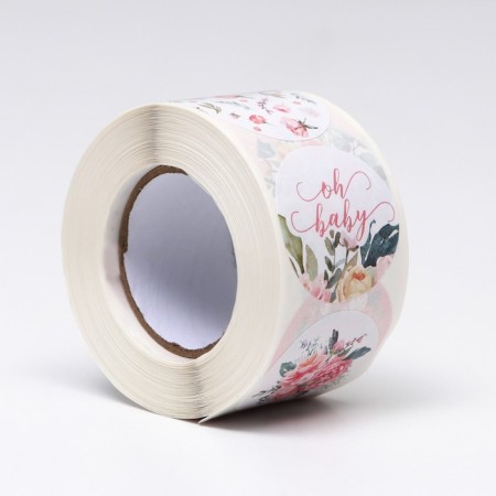 Stickers in the roll "Love", 500 pcs, 3.8 x 3.8 cm-2