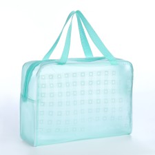 Lightning cosmetic bag, green color