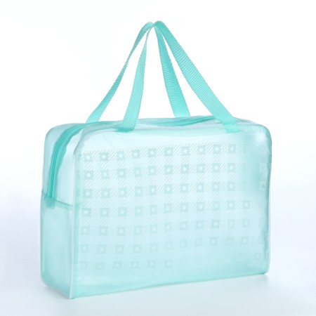 Lightning cosmetic bag, green color