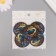 Decor for creativity tree "Raven. Stained glass" 4.6x4.6x0.3 cm