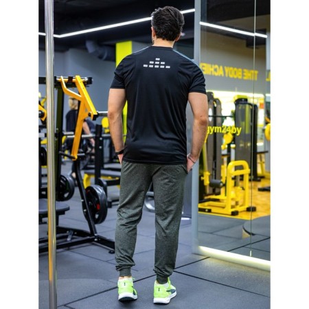 Sports T -shirt male ise, size 48, black color-5