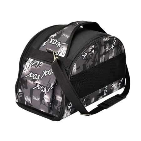 Bag-carrier zoonik Medium semicircular with pockets, 40 x 21 x 25 cm, mix of flowers-2