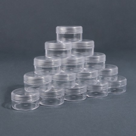 Storage jars, 16 pcs, d = 3.5, 10 g, in the case, the color is transparent-1