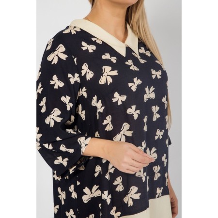 Women's tunic, size 66, dark blue color-6