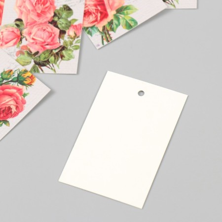 Cardboard "Flowers 04" set 10 pcs (4 types) 4x6 cm-3