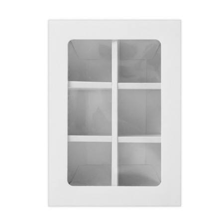 Folding box under 6 sweets, white, 13.7 x 9.8 x 3.8 cm-4