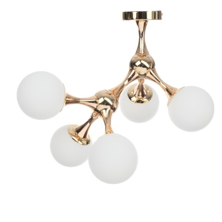 Chandelier "Molecule" 5he27 gold 60x55x52 cm-3