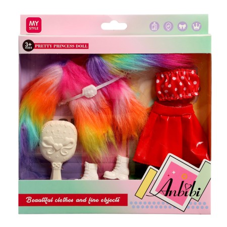 Clothing and accessories for dolls: skirt, top, jacket-10