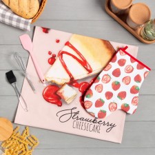 Gift Set Strawberry: a towel, mittens-wrap, brush, blade, corolla