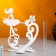 Wooden Kashpo 13.5 × 13 × 22 cm with 1 flask "ballerina", white give beautifully
