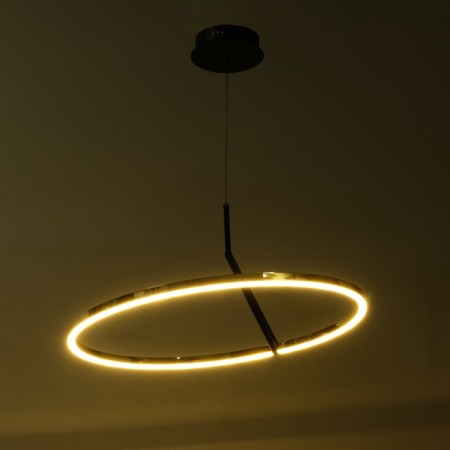 Lamp with DDD "Holly" LED 48W 3000-6000K black and gold 60x60x22 cm-3