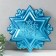 Figure "Snowflake" Small blue metallic, half, 38x36 cm