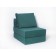 Armchair-bed "Octa", size 75x100 cm, emerald color, velor