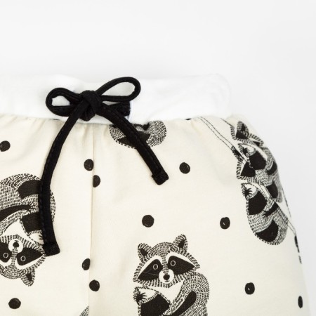 Kit: sweatshirt and pants crumb I am “raccoons”, white color, height 86-92 cm-4