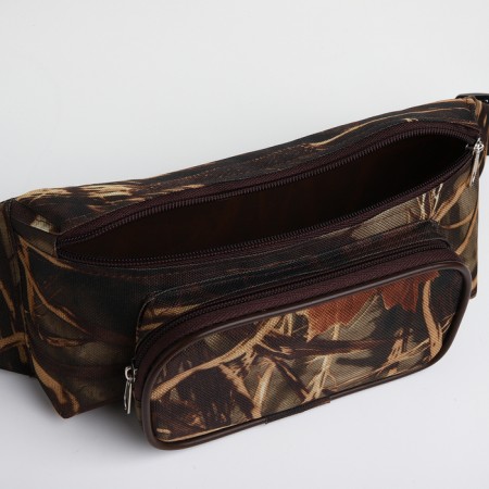 Lightning waist bag, outer pocket, khaki color/camouflage-4