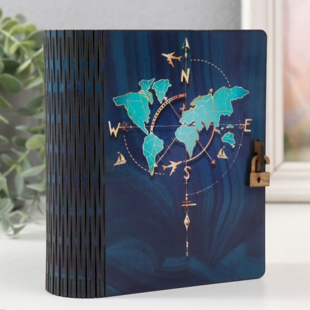 Casket-book "Map" 14x12x5 cm-1