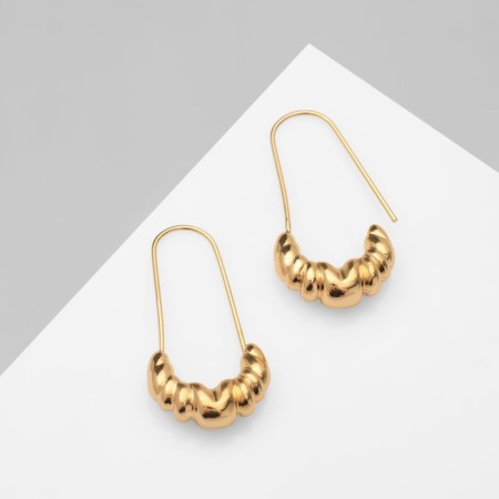 Earrings Metal "Pins" bunches, color gold-1