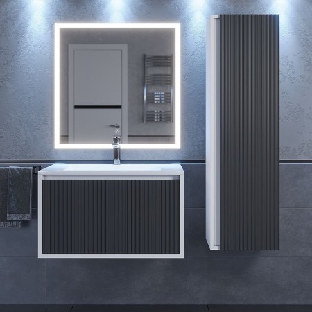 Tumbling under the Uperwood Next sink, 70 cm, white/graphite, 1 box-1