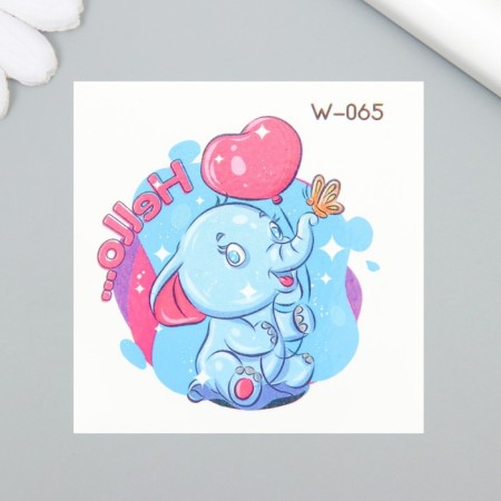 Tattoo on the body color "Elephant" mix 6x6 cm-1