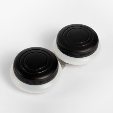 Oils, 2 pieces, plastic, for paints, with twisting lids, with a holder